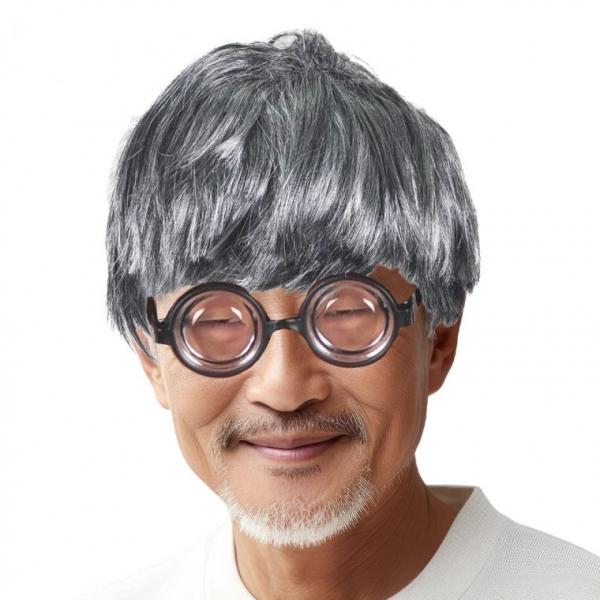 (할아버지가발) 남성 중년 공연 코스프레 할로윈 파티