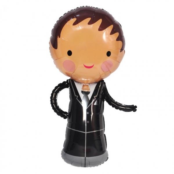 슈퍼쉐잎은박풍선핸섬그룸(신랑) 파티장식 벌룬 소품