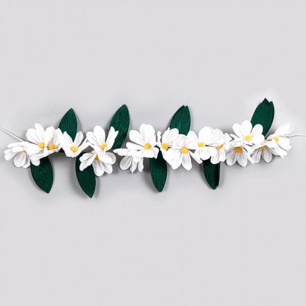 조화데이지꽃가랜드(화이트) 기념일 생일 축하 파티