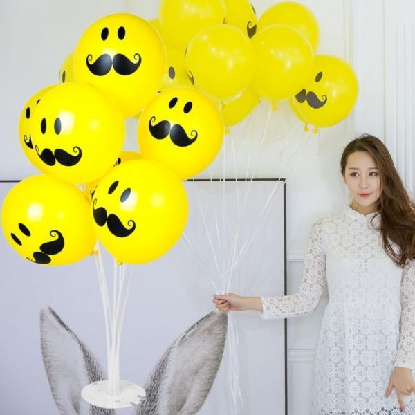 풍선꽂이장식세트70cm(콧수염옐로우)