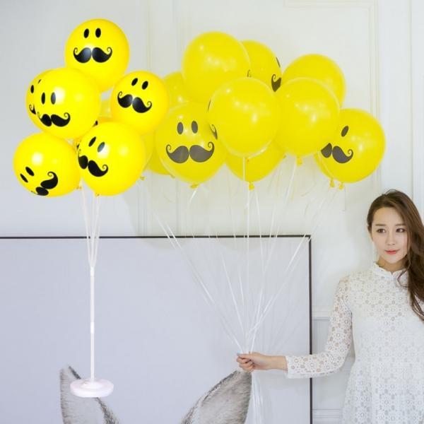 풍선꽂이장식세트130cm(콧수염옐로우)