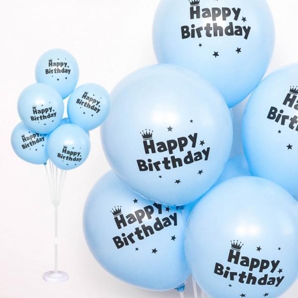 풍선꽂이장식세트130cm(매트파스텔생일블루)