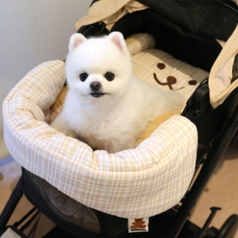 애견카시트 강아지 차량용 베어 카시트 애견 유모차 가드 쿠션 강아지차시트
