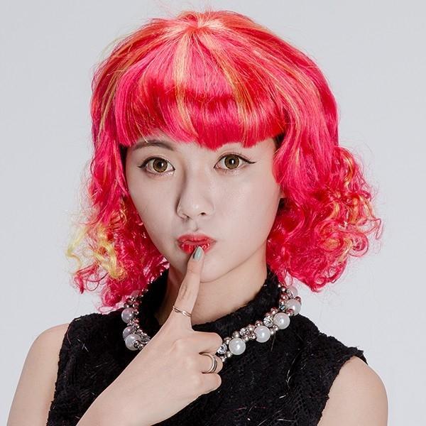 큐티걸가발(레드) 파티 가발 이벤트 노래방 공연소품