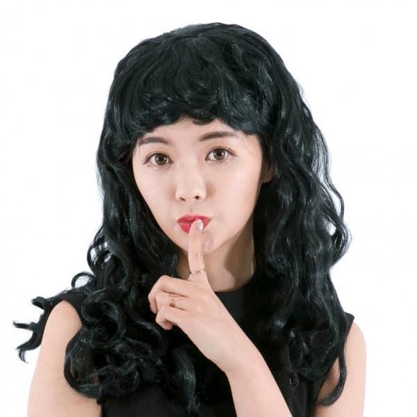뱅웨이브가발(블랙) 파티 가발 이벤트 노래방 공연소품