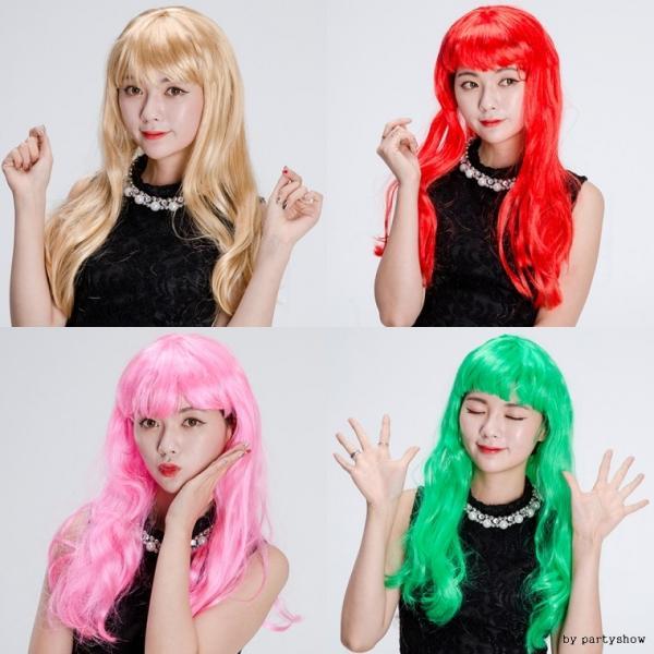 (롱헤어가발)긴머리가발 파티가발 공연 장기자랑 노래
