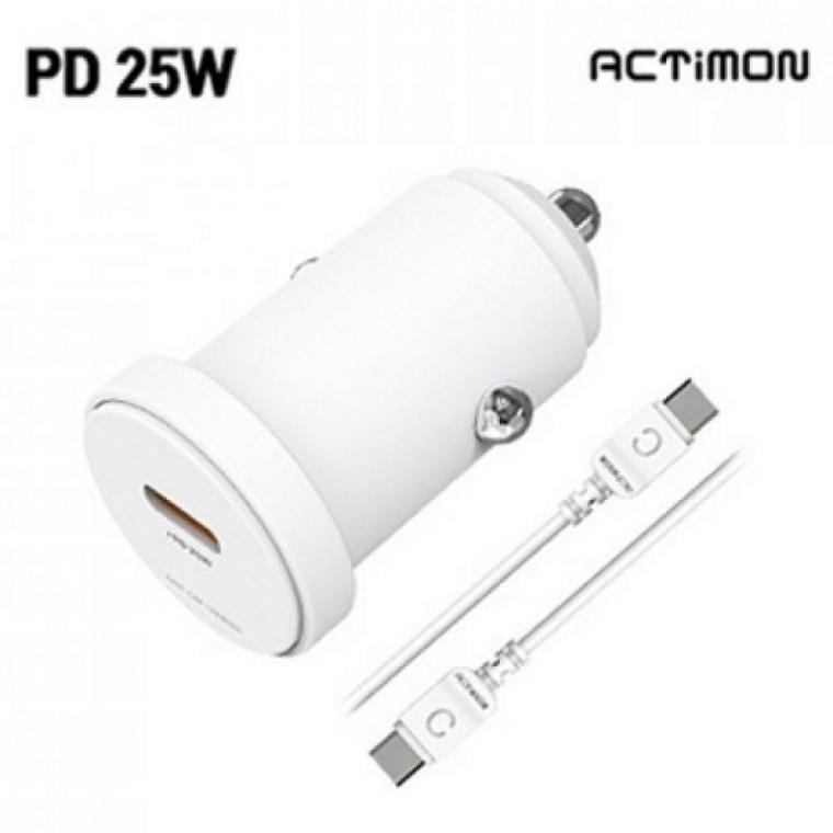 엑티몬 PD 25W PPS 초고속 차량용충전기 [5V/3A/9V/2.77A/12V/2.08A] 분리형/CTOC케이블 포함