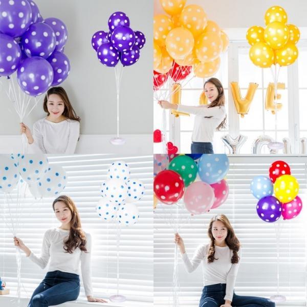 풍선꽂이장식세트130cm 도트인쇄 파티 용품 컵스틱 생일