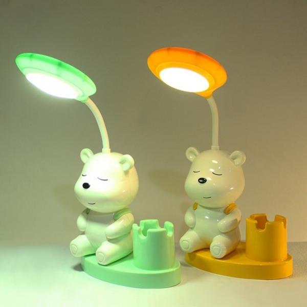 뚝딱 곰돌이 LED 무드등 연필꽂이 그린