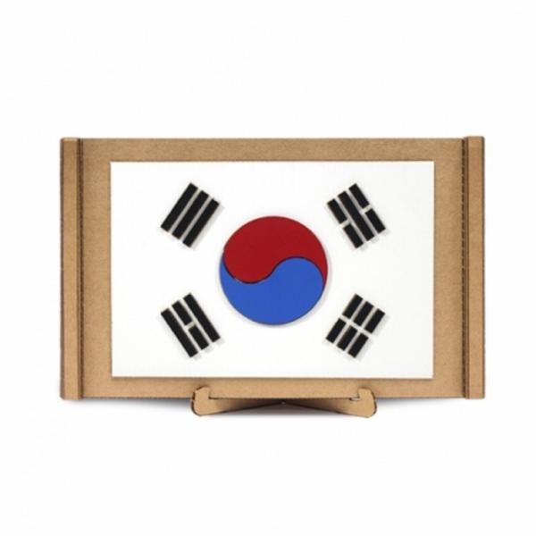 뚝딱 DIY 우드 우든페이퍼 태극기 거치형 만들기 10인용 유아 어린이집 교구 재료