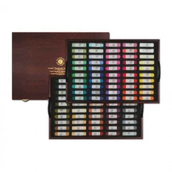 핸드메이드 파스텔 전문가용 100색 목상자 세트 MPHM-100W