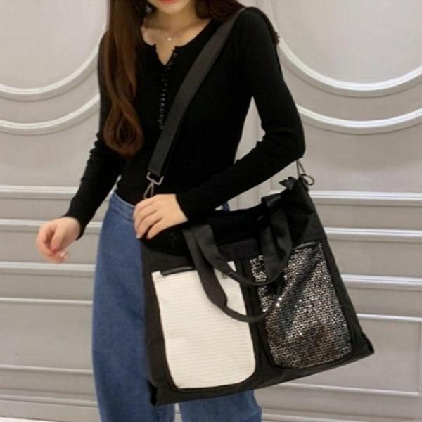 캐주얼 패션 숄더백 크로스 가방 빅사이즈 멀티 지퍼
