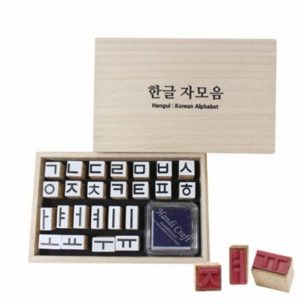 뚝딱 한글 자모음 도장 세트 고딕체 만들기 교구 재료