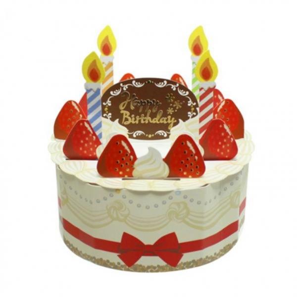 3D 생일케이크 팝업카드 02 딸기 케이크 교구 재료