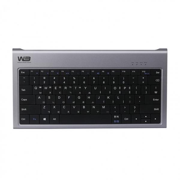 W3 멀티허브 키보드 10in1 USB-C타입 CTK-1 메탈그레이 키스킨포함