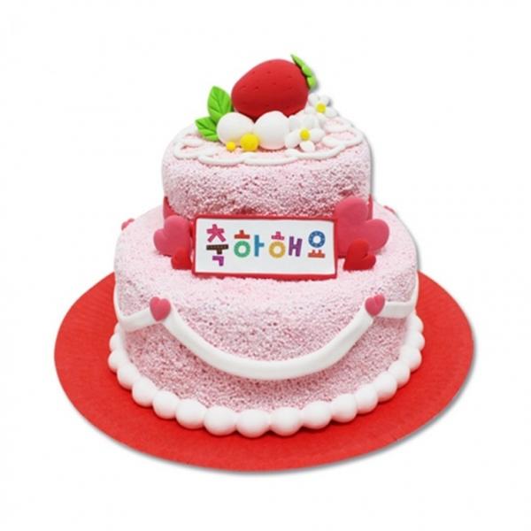 클레이 2단 축하 케이크 5인 만들기 교구 재료