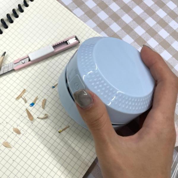 책상 지우개 똥가루 청소기 블루