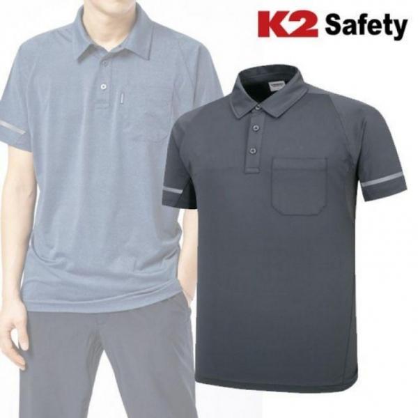 K2 safety 기능성 남자 반팔 카라티 흡습 속건 티셔츠
