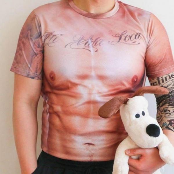 반팔 단체티 근육티 재밌는 몸짱 근육 티셔츠 복근티