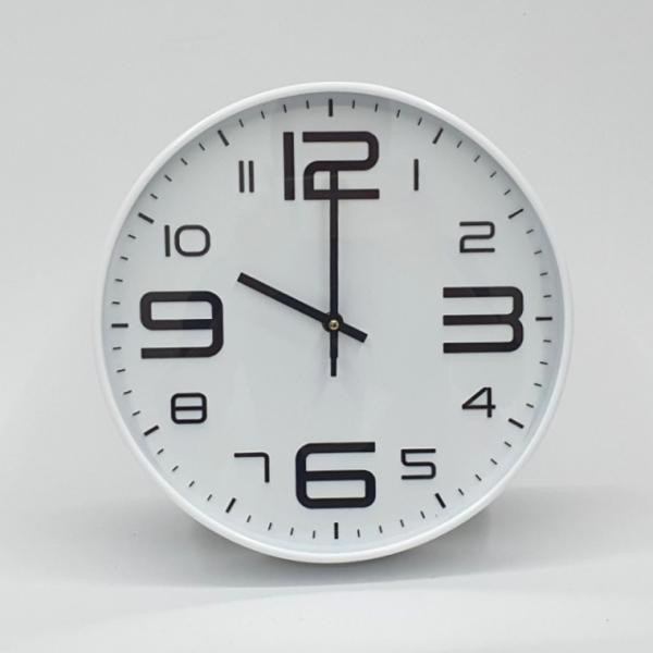 빅넘버 원형 무소음 벽시계 29.5cm 화이트