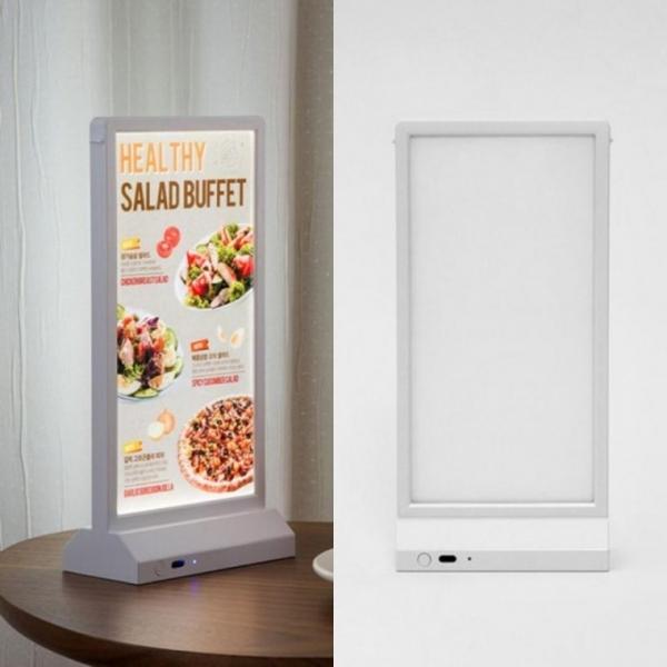 LED 라이트 패널 스탠드 메뉴판 광고판 2개 105x210mm