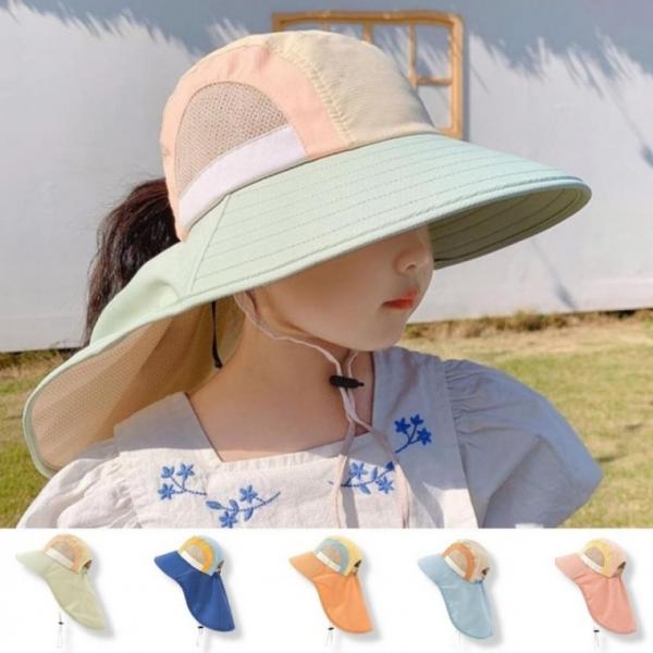 유아 플랩캡 키즈 물놀이 모자 햇빛가리개 모자 썬캡