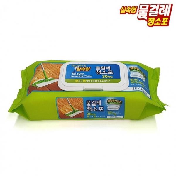 국산 물걸레 청소포 대형 캡형 청소 물티슈 15개