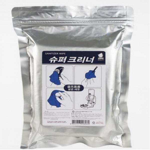국산 골프채 클리너 티슈 골프클럽 세정 물티슈 20매