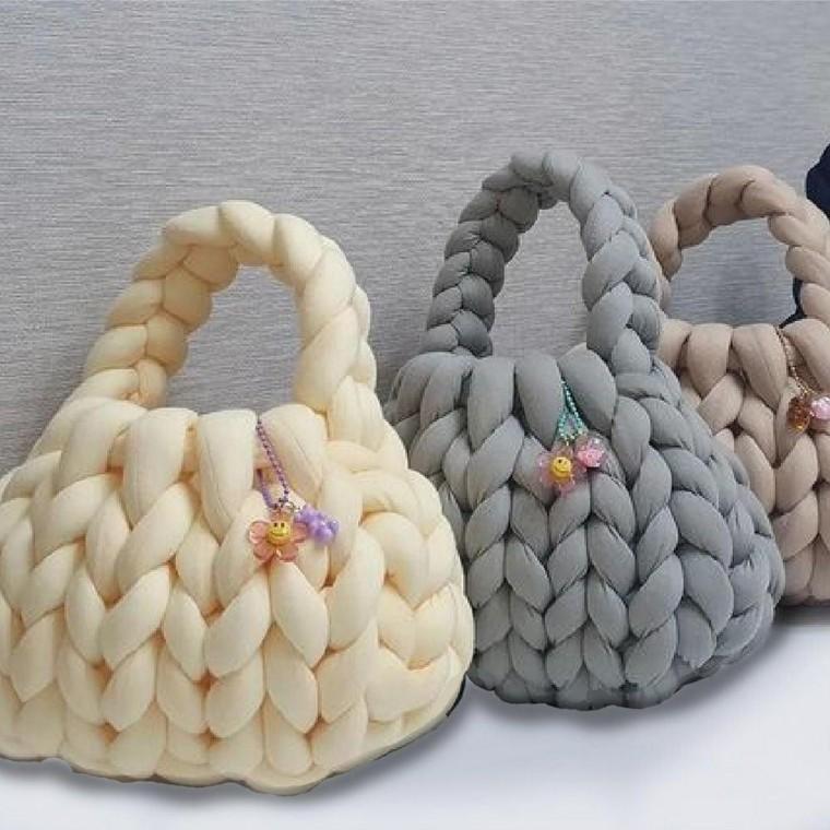러블리 1kg DIY 털실 가방만들기 뜨개질