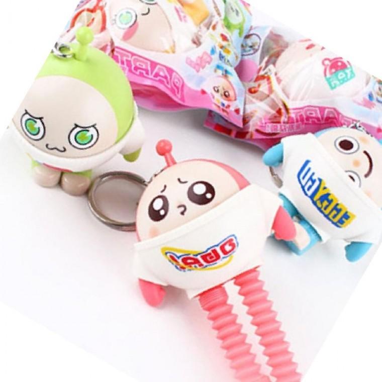 쭉쭉이 우주인 키링 장식 키홀더 귀여운 가방고리 (12개세트)