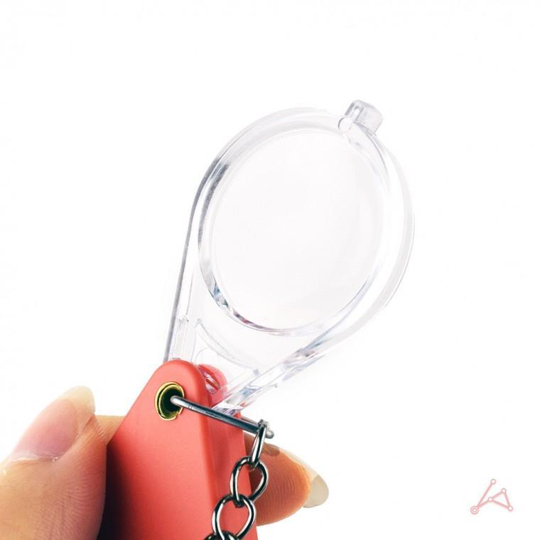 돋보기 열쇠고리 독서 차키 키링 휴대용 실버용품 확대경 가방키링