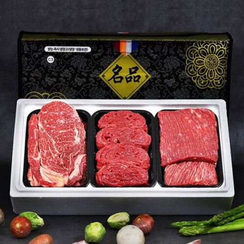 [명품한우] 1등급 구이혼합 세트 [1호-3호] [1.2kg-1.6kg][등/채/불/국]