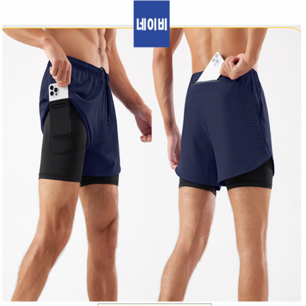 남자헬스반바지 3중수납 속건피티니스 반바지 트레이닝팬츠 속바지 밴딩 헬스 운동복