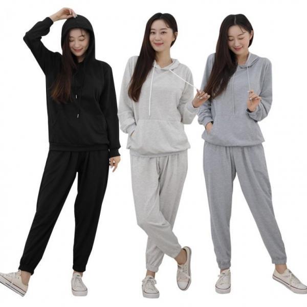 여성 후드 상하 세트 밴딩 학생 트레이닝복 운동복 데일리 츄리닝 조거 팬츠 가을 간절기
