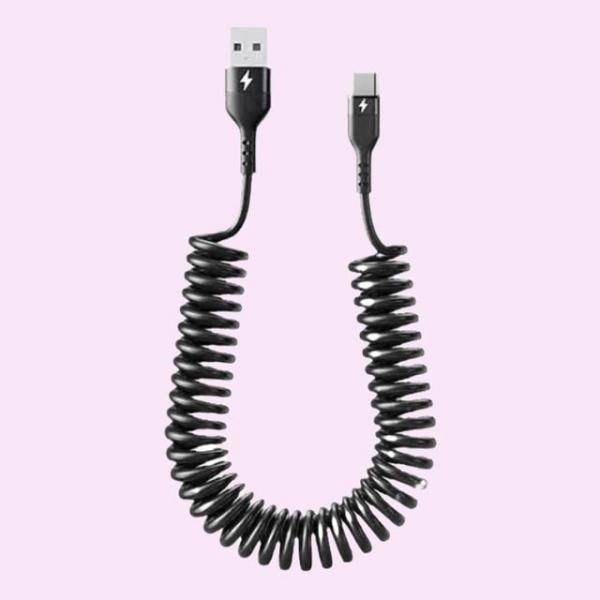 bns 고속 충전 스프링 코일 케이블 꺽임 방지 USB