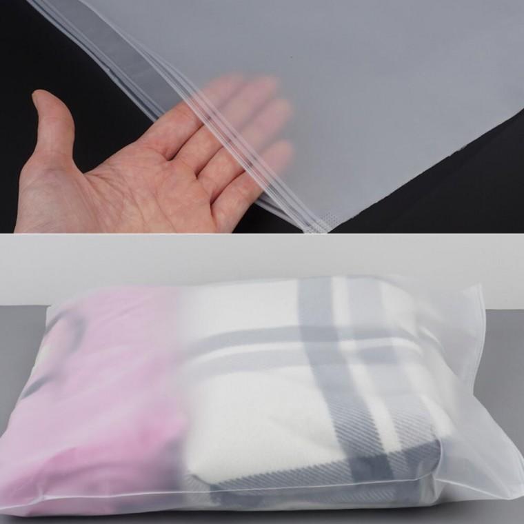 반투명 파우치 40x50cm 튼튼한 지퍼팩 양말 여행 운동가방 더스트백 PVC