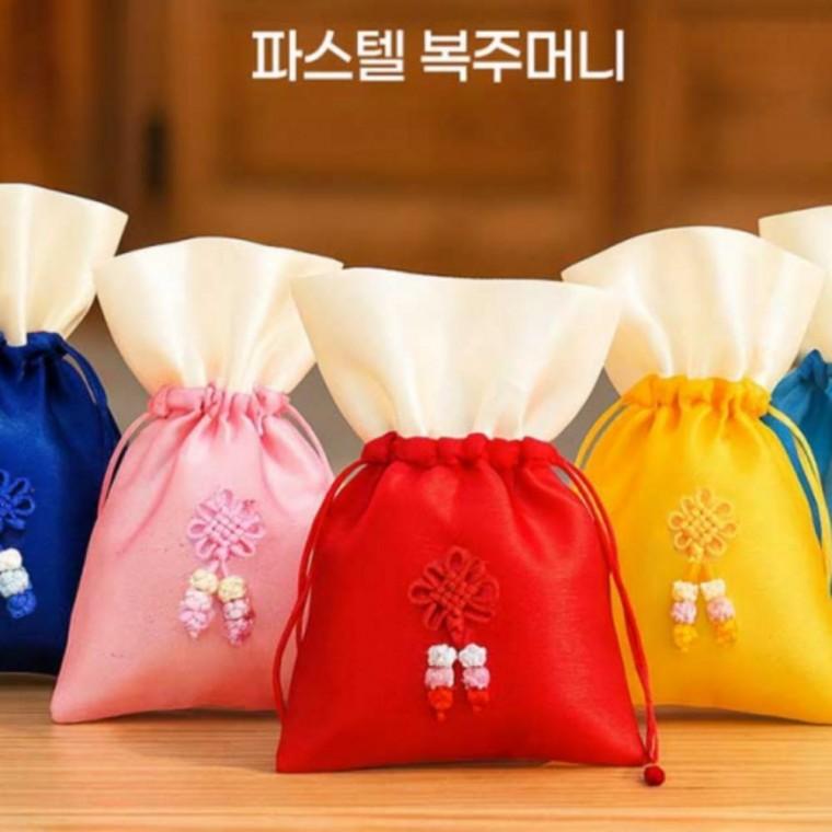 명절 복주머니 복주머니 명절 육아 한복 전통 파스텔컬러
