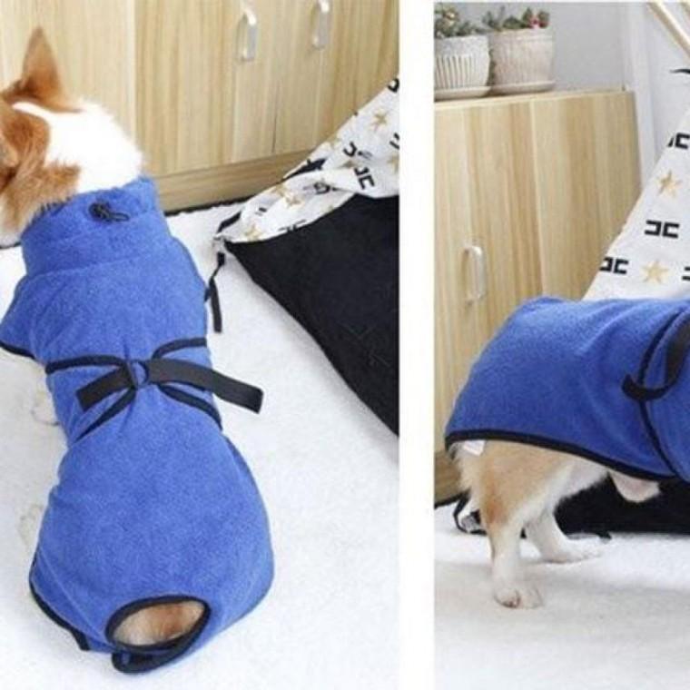 강아지 펫 목욕타월 고양이 가운 수건 타올 극세사 L 수건 부드러운 샤워 반려 펫 견 가운 고양이