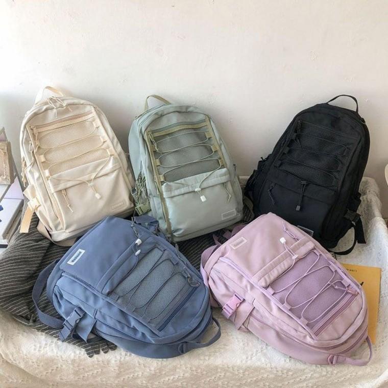 스트링 캐주얼 여성 백팩 데일리 여행 가방 책가방
