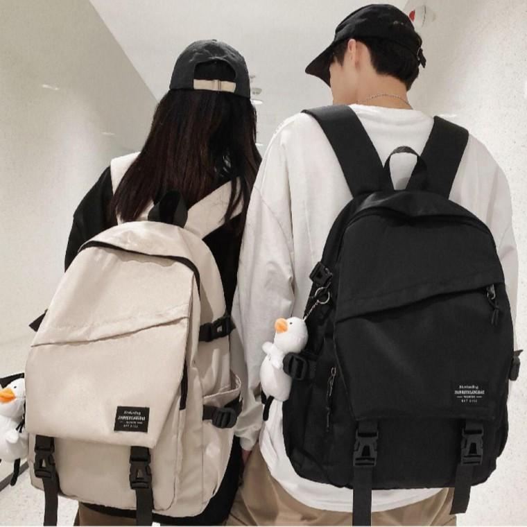 남녀공용 키링 사선 백팩 고등학생 대학생 책가방