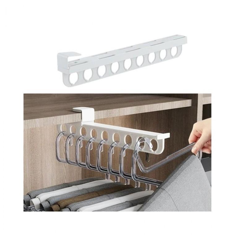 루미나D 슬라이딩 무타공 바지걸이 수납 공간절약 신축 거치대