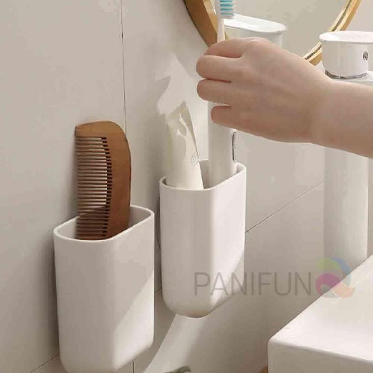 무타공 수납정리함 치솔꽂이 물빠짐수저통 싱크대수세미걸이 문구정리함 미니정리함 치약거치대 주방정리용