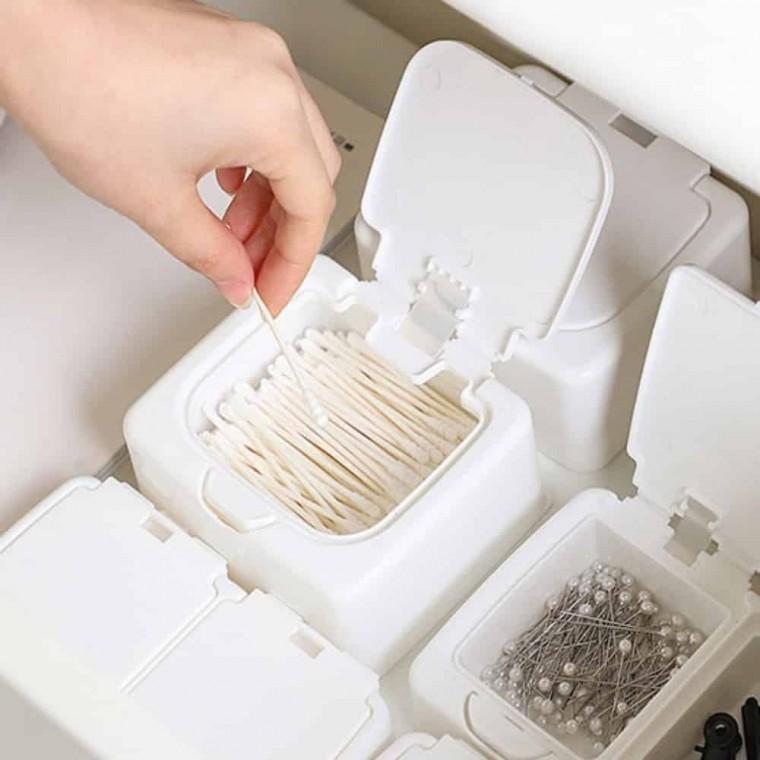 보관함 정리함 사각 화장품수납함 면봉통케이스