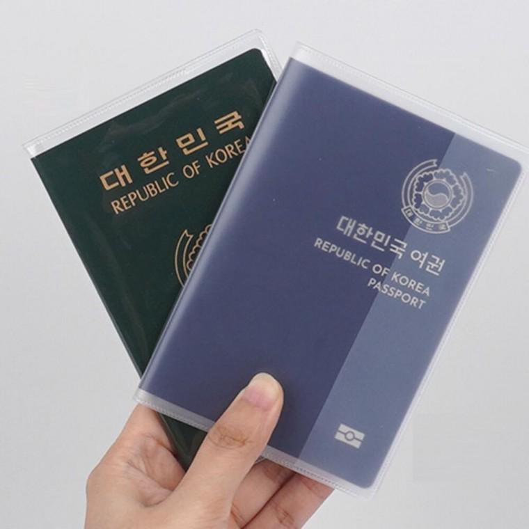 여권 케이스 보호 손상방지 수납 PVC 단체 커버 투명