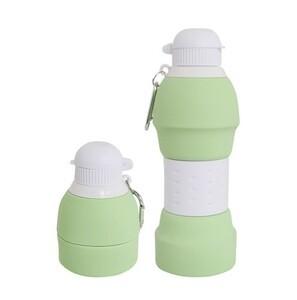 키친프리 실리콘 물병 600ml 그린 2201 캠핑 피크닉 스포츠 접이식 휴대용 물병 수통