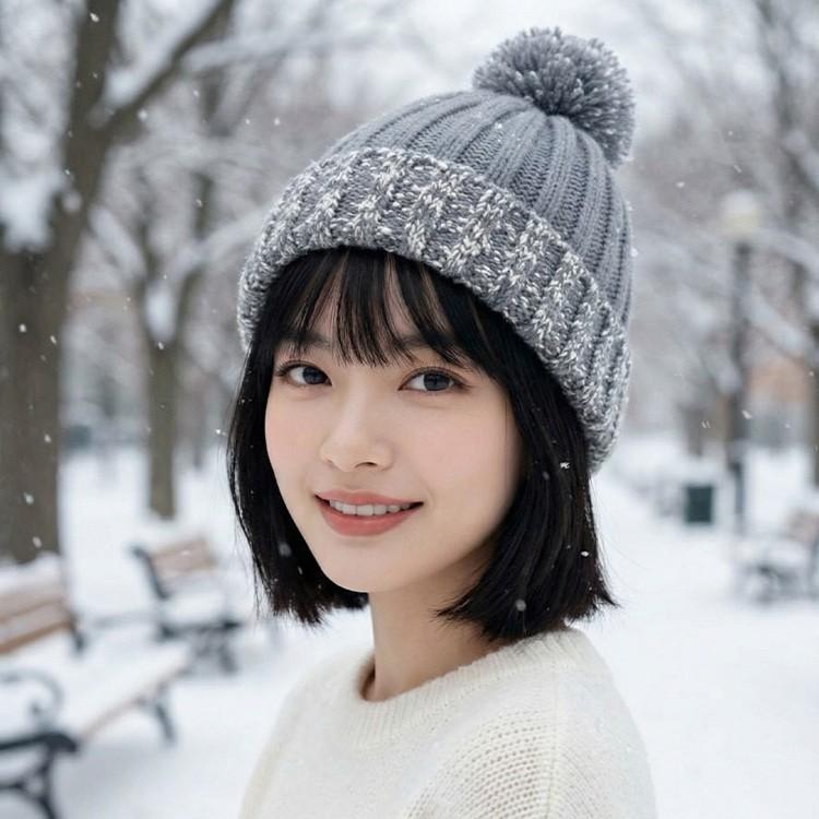 점박이 털모자 방울 겨울모자 귀달이모자 스키장모자 방울모자 왕방울모자 겨울버킷햇 겨울벙거지