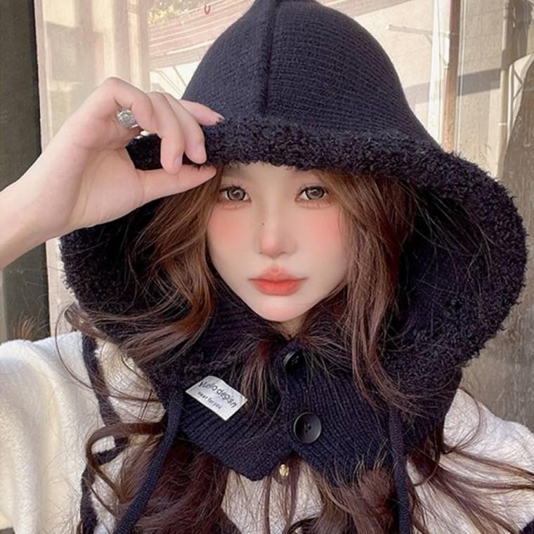 털 후드 바라클 라바 뽀글이 겨울 여자 모자 넥워머