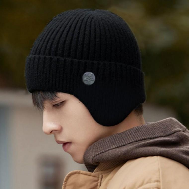 남성 겨울 방한 귀달이 니트 귀도리 보온 비니 모자