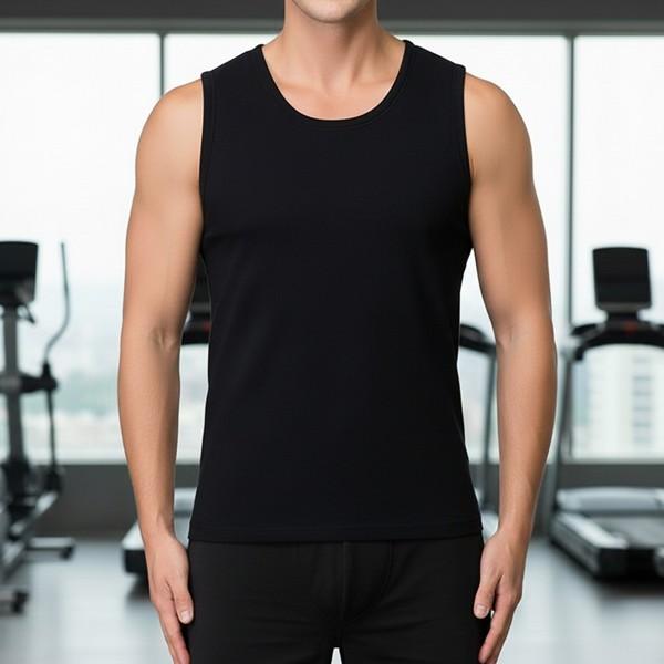 라운드넥 민소매 남성 무지 겨울 기모 나시 IS-BT22