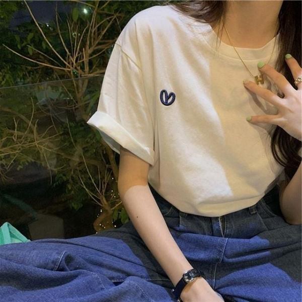 여성 반팔티셔츠 무지티 기본티 캐주얼 데일리